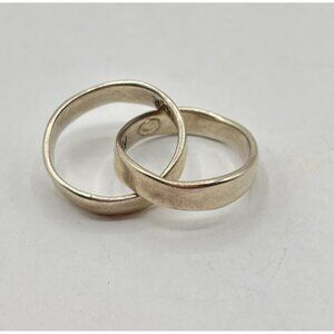 Sterling Silver 925 Double Linked Rings "Forever Together"